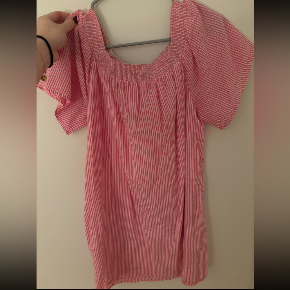 GAP Pink Pinstripe Dress